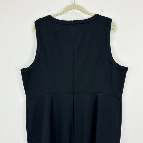 J.Crew Sheath Dress Four Season Stretch Minimalist Office Work Black US 22 NWT - Picture 10 of 13